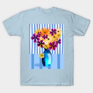 Vase of Purple and Orange Flowers T-Shirt